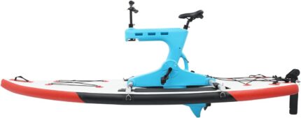 Aufblasbares Wasserfahrradboot & SUP Board Set - Wasserfahrrad mit 100kg Tragkraft, Höhenverstellbarem Sitz & Lenker, Seefahrrad-Tretboot Wasserbike für Seen, Flüsse und Meer