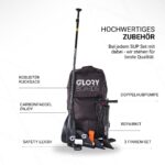 GLORY BOARDS ® Stand up Paddling Board aufblasbar – bis 180kg Tragkraft – komplettes SUP Set inkl. Carbonpaddel, Pumpe, Rucksack – Kajak Option – leichtes Stand up Paddle Board