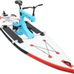 Aufblasbares Wasserfahrradboot & SUP Board Set - Wasserfahrrad mit 100kg Tragkraft, Höhenverstellbarem Sitz & Lenker, Seefahrrad-Tretboot Wasserbike für Seen, Flüsse und Meer