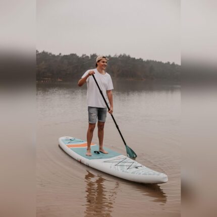 SUP Moai Aufblasbares Stand Up Paddle Board Surfboard für Einsteiger & Fortgeschrittene mit zubehör