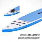 GLORY BOARDS ® Stand up Paddling Board aufblasbar – bis 180kg Tragkraft – komplettes SUP Set inkl. Carbonpaddel, Pumpe, Rucksack – Kajak Option – leichtes Stand up Paddle Board