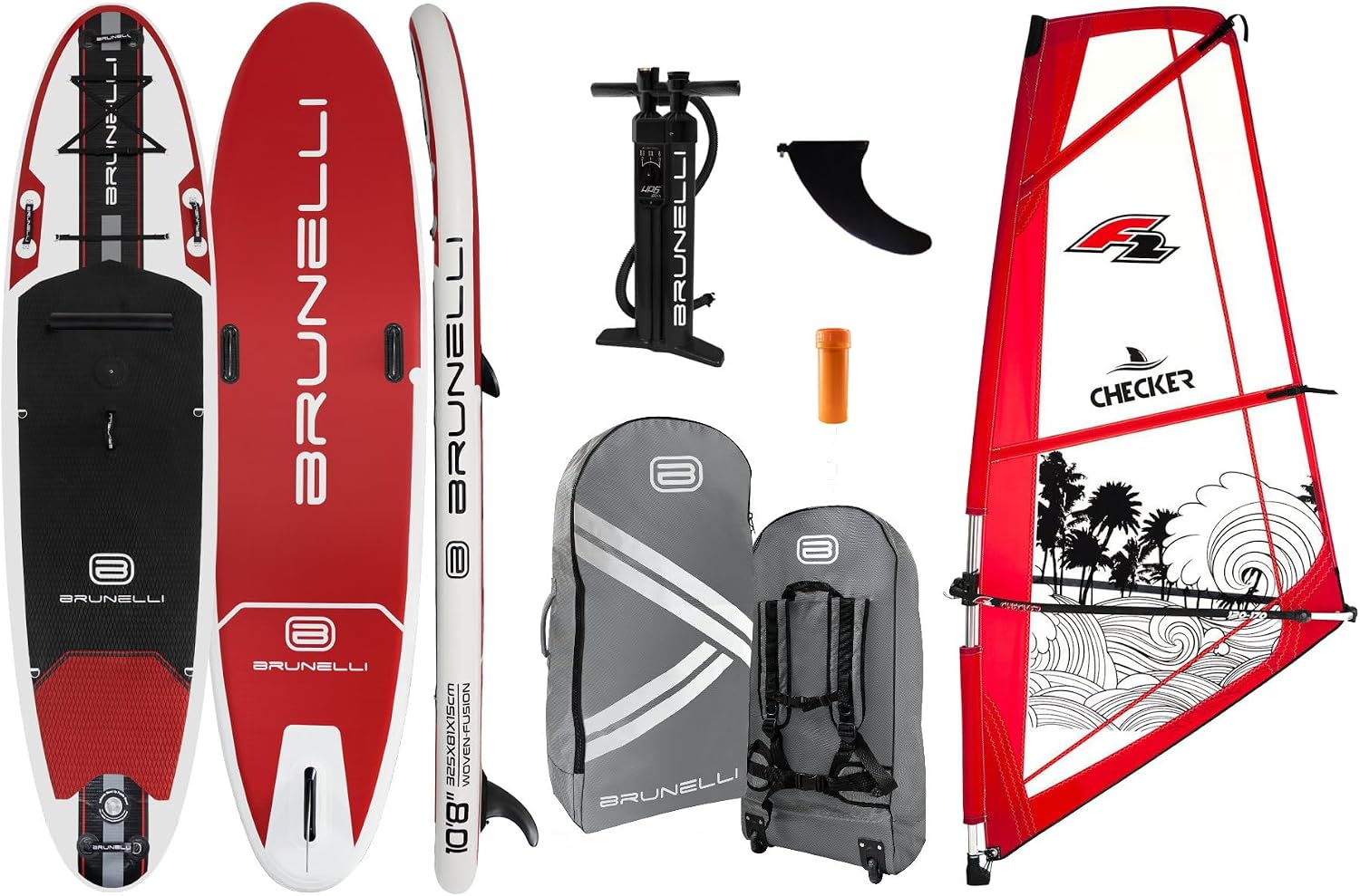 71-JNdpegfL._AC_SL1500 BRUNELLI 10.8 Windsurf Woven Double Layer Premium SUP Board aufblasbar Stand Up Paddle Checker 4,5qm Rigg