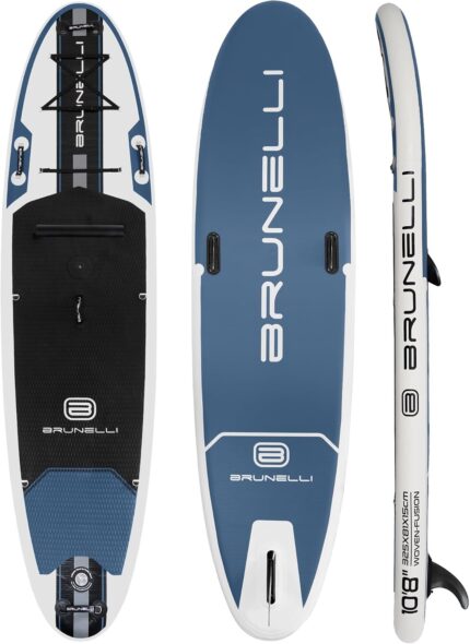 BRUNELLI 10.8 Windsurf Woven Double Layer iSUP Board aufblasbar Stand Up Paddle iRIG L Surf Segel White Set