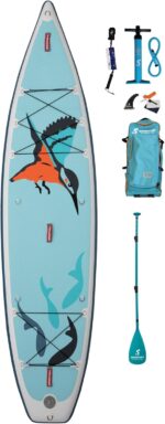 Stemax Touring Kingfisher 11'6 SUP Standup Paddel Board aufblasbar inkl Coil-Leash, Stand up Paddle