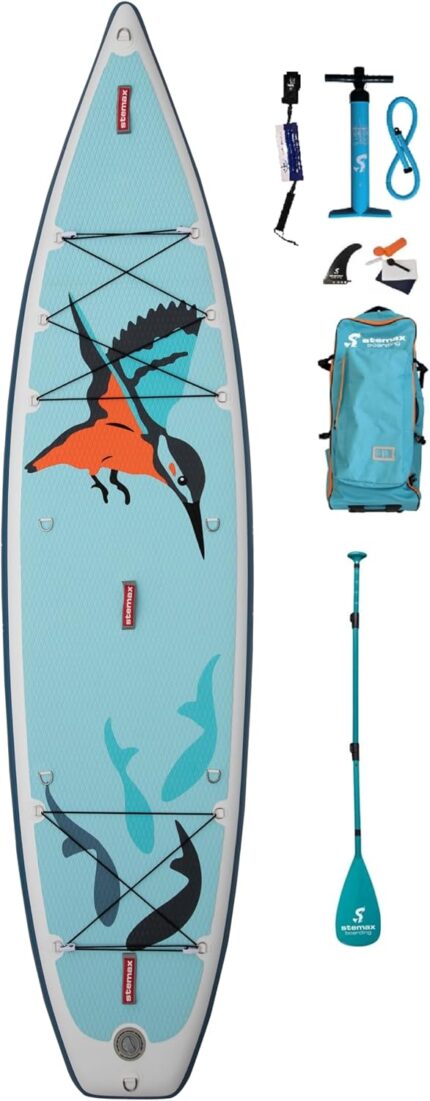 Stemax Touring Kingfisher 11'6 SUP Standup Paddel Board aufblasbar inkl Coil-Leash, Stand up Paddle