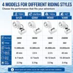 SUP Motor Elektro Finne SUP, Kajak Motor Set Q120/Q350/W350/V200,380W-2500W,4-Stufen Handregler, Slide-in Montage für SUP, Kanu, Surfboard und Schlauchboote Set Q350/2.5h6-7km/h380W