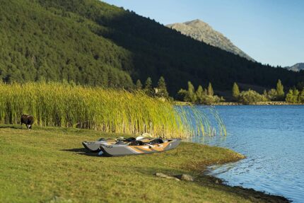 Aqua Marina Tomahawk Kajak 2 Personen Inflatable Kanau Tourenkajak mit 2 Paddel 440cm