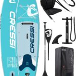 CRESSI seit 1946 - Ultra Isup/Kayak Set - Aufblasbares SUP Board für Erwachsene Große Stabilität Strapazierfähigkeit Komplett Zubehör Paddel Flosse Pumpe Leine Tasche_320x81x15 cm Max 130 kg